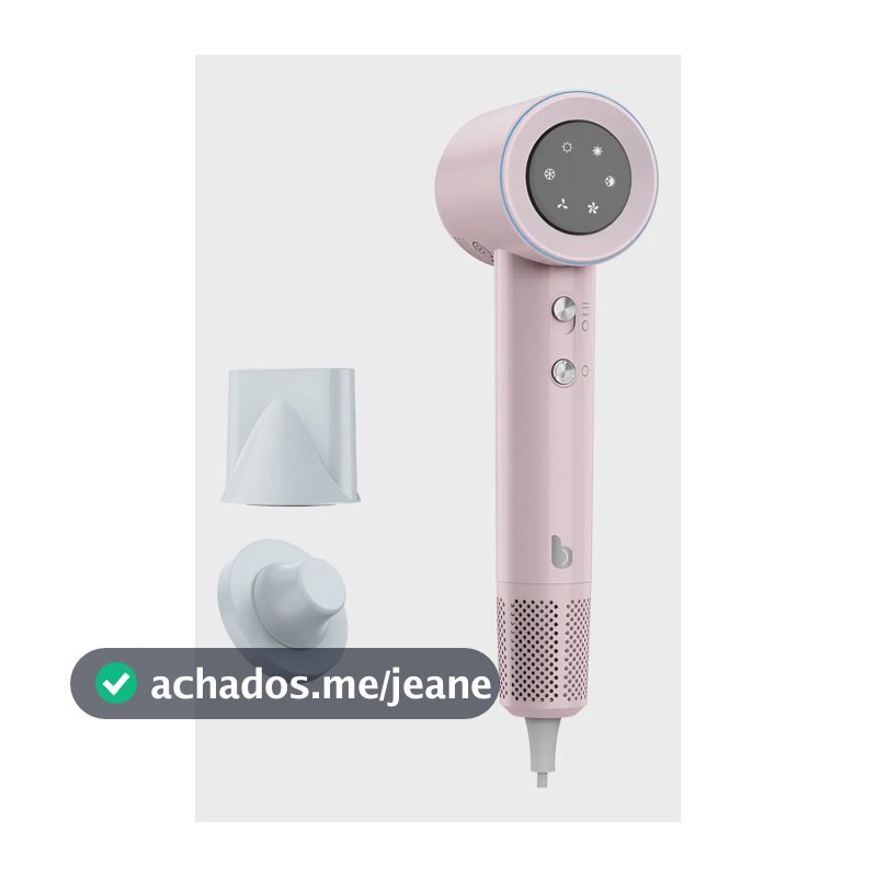 Secador de Cabelo Bettdow GD029 de Alta Velocidade Rosa com Íons e 110.000rpm
