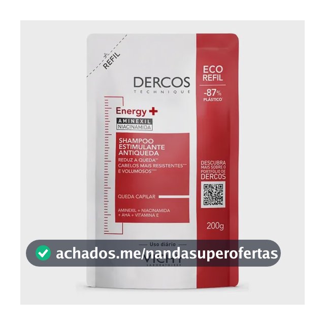 Shampoo Antiqueda Estimulante com Aminexil, Dercos Energy+ Vichy, 200g