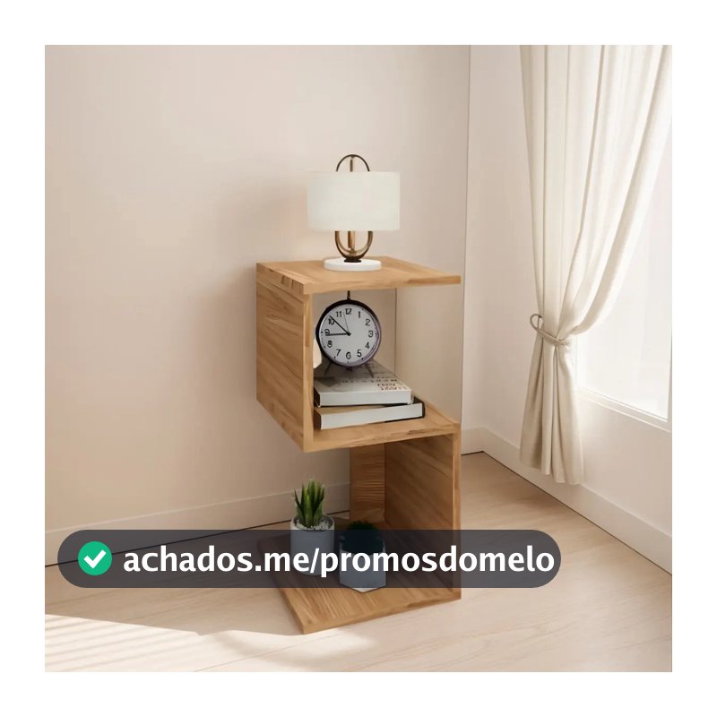 Mesa De Cabeceira Nicho De Mdp Mesinha Quarto Sala Decoração Brovália Marrom