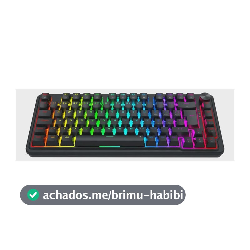 Teclado Magnético Redragon Ucal 8000k Polling Rate 0.01mm Rapid Trigger/socd Rgb Switch Ultramag Padrão Abnt2 Com Knob De Volume Preto Português Brasil