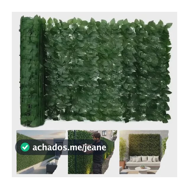 Muro Inglês Jardim Vertical Artificial 2x1 Metros Ficus Marca Noogs Proteção UV