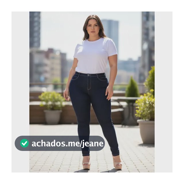 Calça Jeans Plus Size Cintura Alta Elastano Modeladora