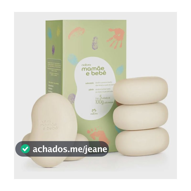 Sabonete Em Barra Mamãe E Bebê Natura - 5 Unid De 100g Cada