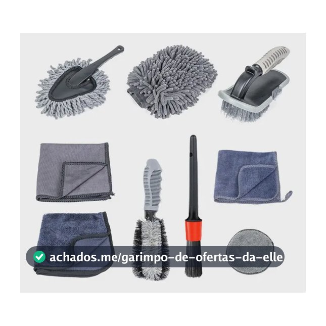 Kit De Escovas De Lavação Detalhamento Lavar Carro 9 Peças