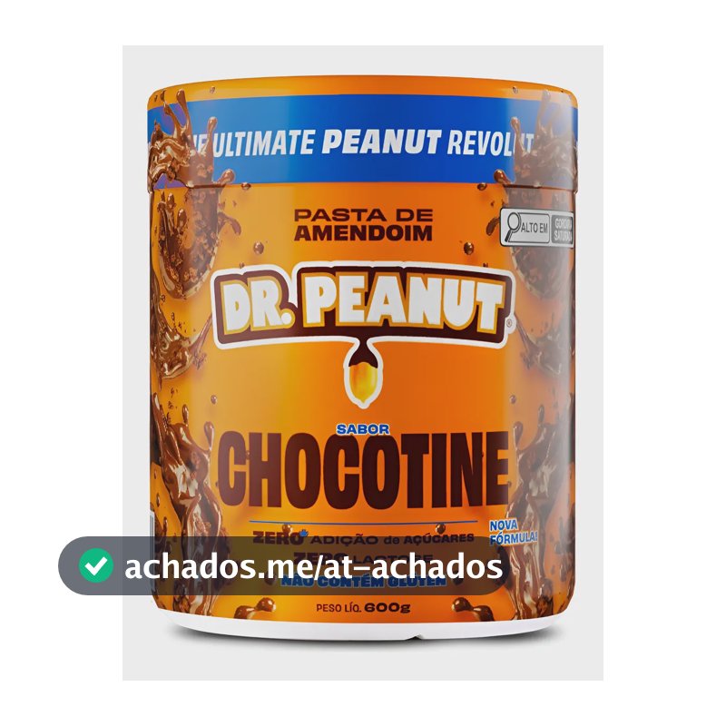 Melhor Pasta De Amendoim Dr. Peanut Com Whey Protein 600g Sabor Chocotine
