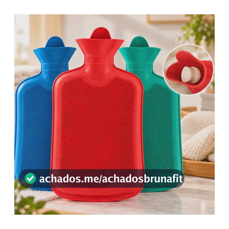 Bolsa Térmica Água Quente Fria 2 Litros Compressa Para Cólicas Dores Musculares Lombar Costas Pescoço Borracha Reutilizável LUKATON