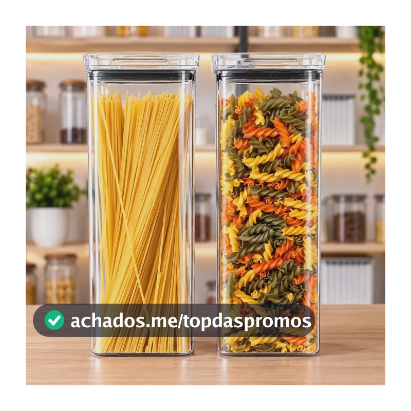 2 Potes Herméticos Amobox Acrílico Transparente GRANDE 2,2l Resistente 2 unidades