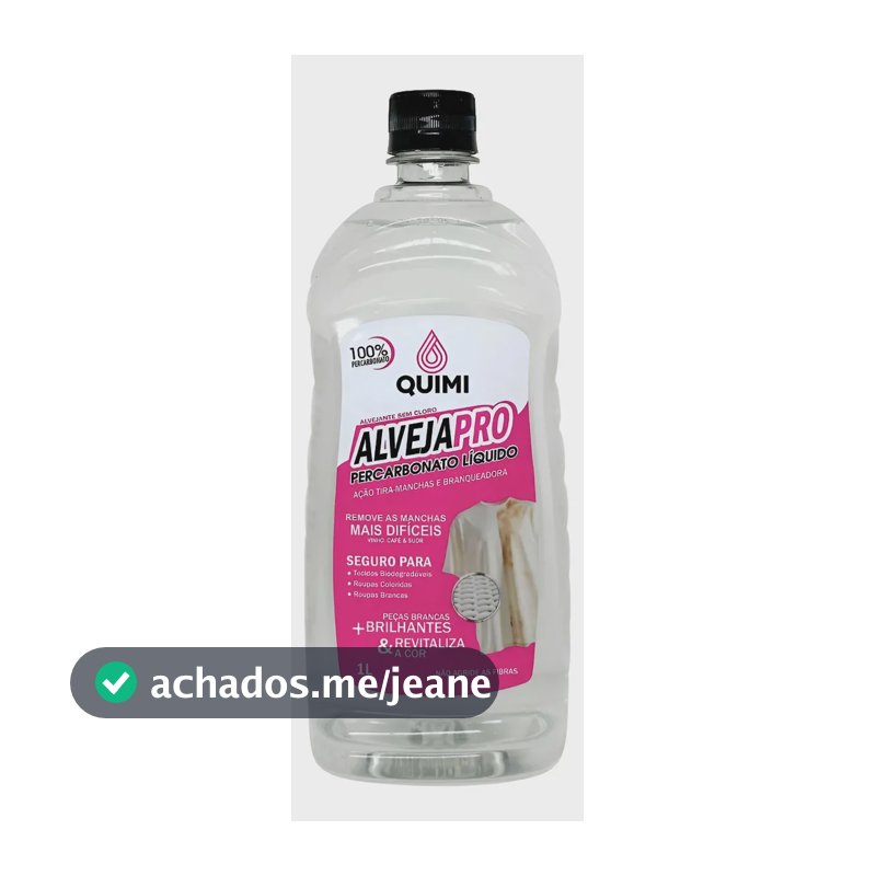 Percarbonato Líquido 1L AlvejaPro tira manchas