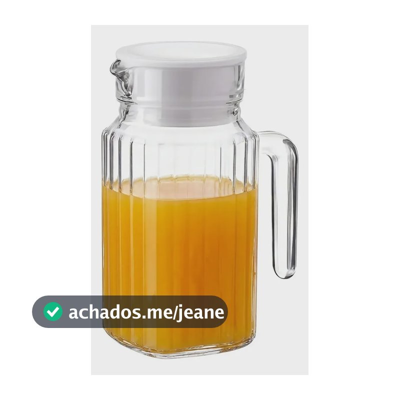 Jarra De Vidro Classic Com Tampa 500ml Le Bianco Transparente