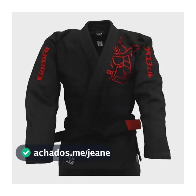 Kimono Jiu-jitsu Bjj - Krieger Phantom 2.0 Preto E Vermelho