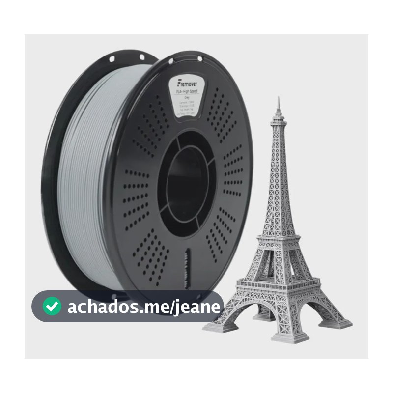 Filamento Pla+ 1kg Fremover High Speed Cores Clássicas Grey