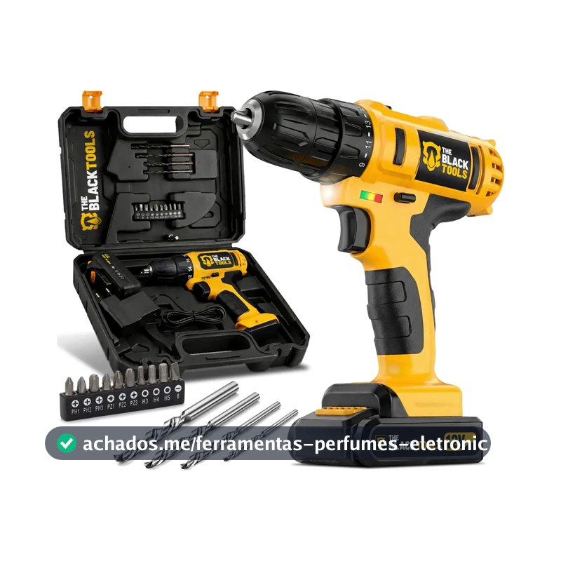 Furadeira Parafusadeira Sem Fio A Bateria Tb-12e 12v
