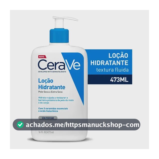 Loção Hidratante Corporal Sem Perfume, com Ceramidas Essenciais e Ácido Hialurônico, Textura Fluida CeraVe 473ml