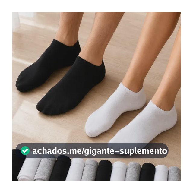 Kit 12 Pares Meia Soquete Cano Curto Algodão Anti Chulé