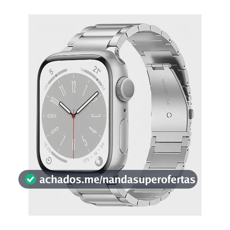 Pulseira De Aço Inoxidável Para Apple Watch 11 10 42/46/49mm Prata 44/45/49mms12/11/10 46mm