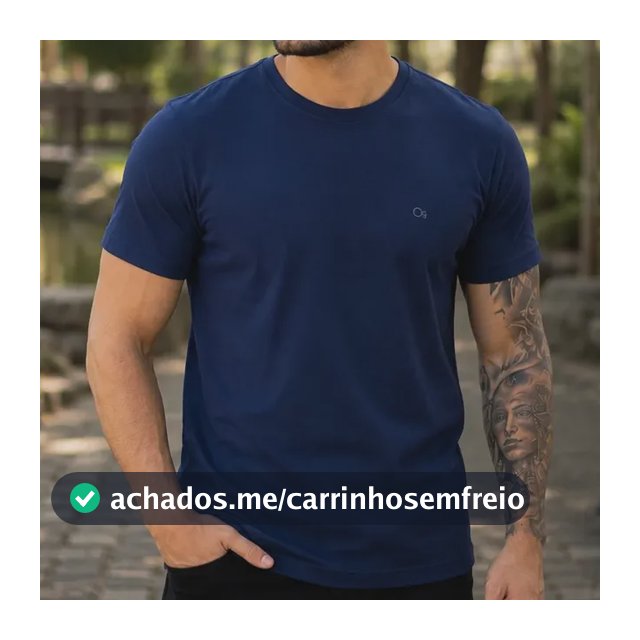 Camiseta Masculina Básica Slim Algodão - Várias Cores Ogochi