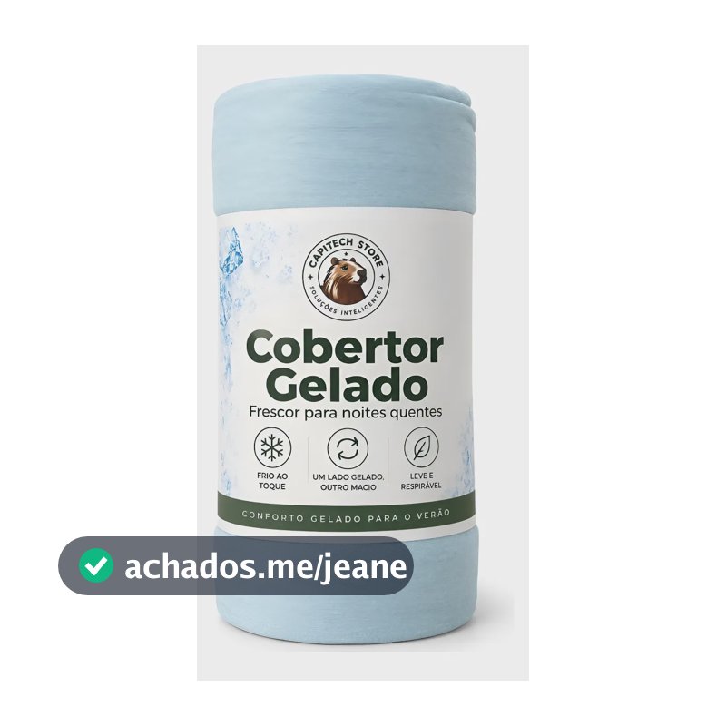 Cobertor Gelado Frio Térmico Resfriamento Calor Fresco Azul Liso 0