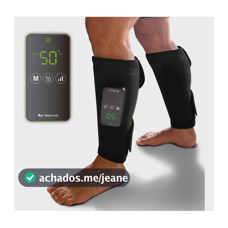 Bota Compressor Panturrilha Aquecimento Relaxmedic Alívio