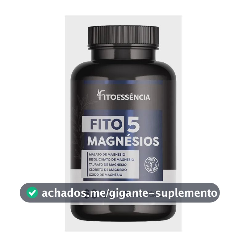 Fito 5m Magnésio Suplemento - 60 Cápsulas - Fitoessência Sem Sabor- 5 magnesios