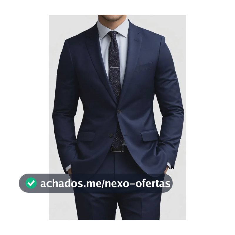 Terno Italiano Slim, Promoção Imperdível Todas As Cores Azul-escuro 58 / Calça 52