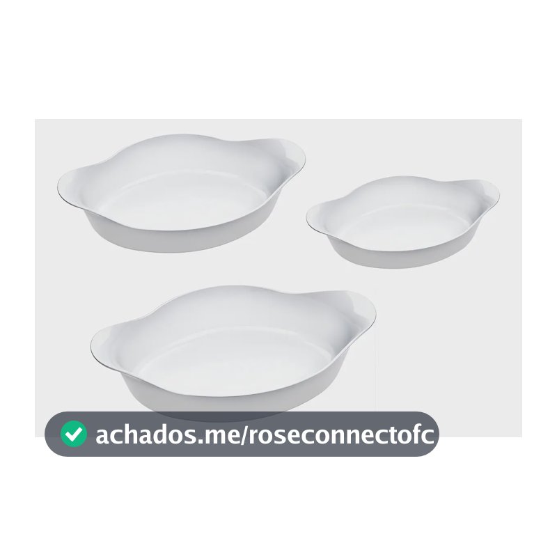 Kit De Assadeiras Marinex Opaline Oval 3 Peças