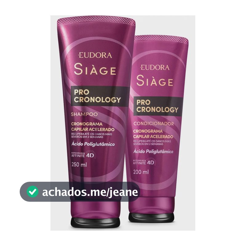 Kit Shampoo E Condicionador Eudora Siàge Pró Cronology