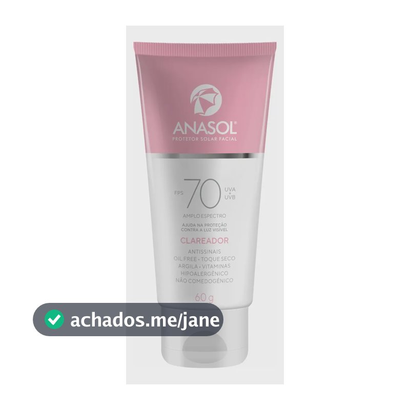 Anasol Protetor Solar Facial Clareador Toque Seco - Fps 70