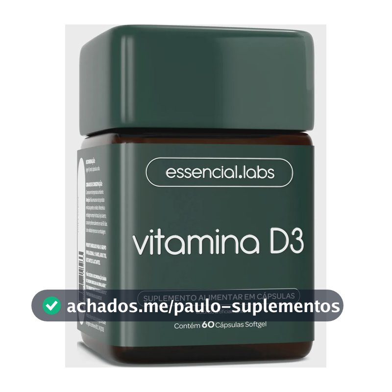 VITAMINA D3 2000ui - 60 Cápsulas Softgel - Fórmula Concentrada com Máxima Absorção
