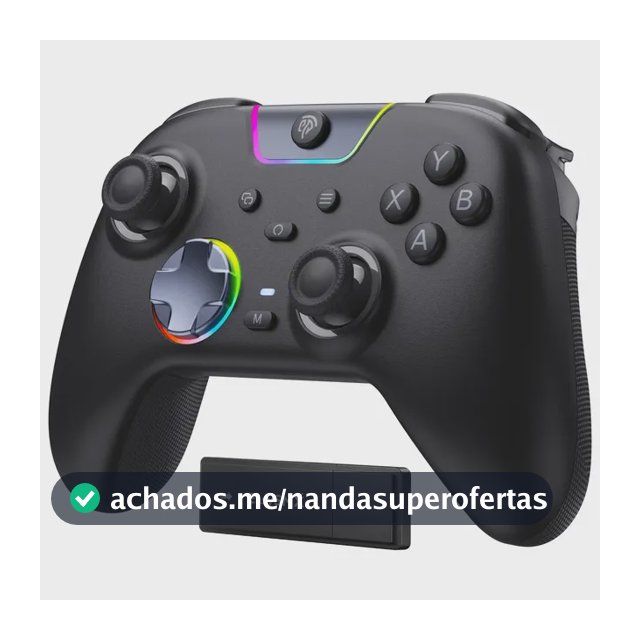 Controle sem fio EasySMX X05 Pro, botões silenciosos, sensor Hall, bateria de 1000mAh, 3 modos para Switch/PC/celular, Preto