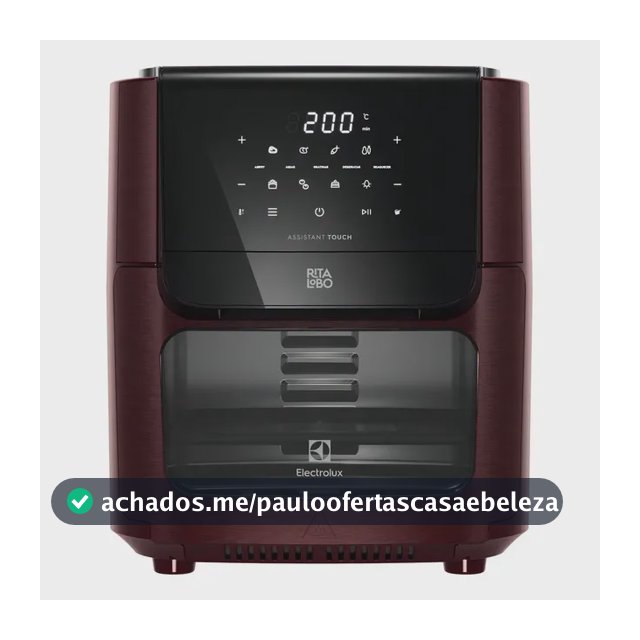 Fritadeira Air Fryer Oven Electrolux por Rita Lobo 12L Digital Vermelha Escura Experience 1700W EAF86