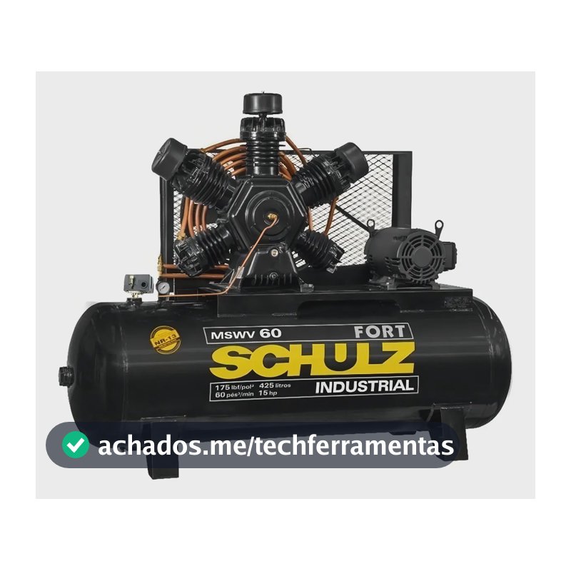 Compressor de ar elétrico Schulz Fort MSWV 60/425 425L 15hp