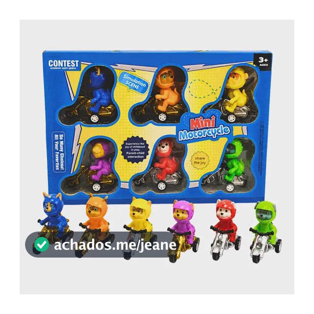 6 Moto Motocicleta Patrulha Canina Fricção Infantil Completo Variado