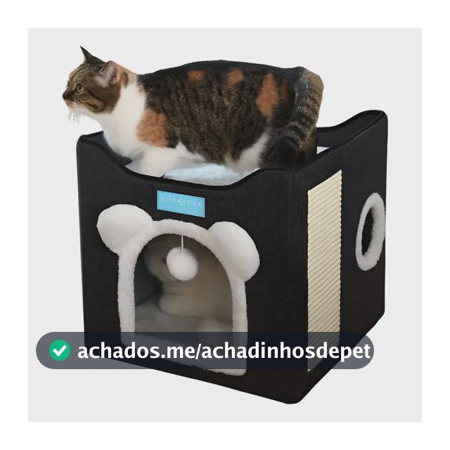 Arranhador Cama Gato Casinha Pet 2 Gatos Toca Dois Andares