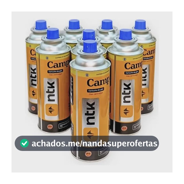 Kit 8 Latas Refil Carga Para Maçarico Portátil Culinário E Para Fogareiro Fogão De Camping 227g Marca - Liderança Ferro E Aço