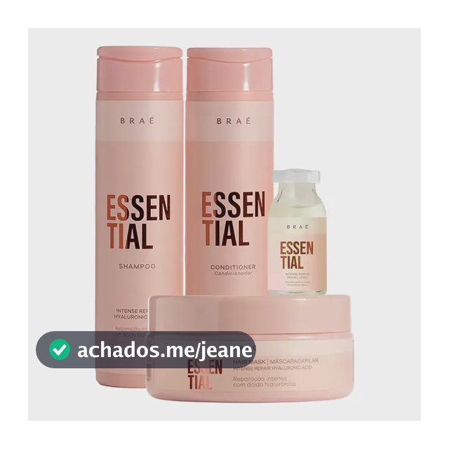 Braé Essential Kit Com 4 Produtos (sh+cd+máscara+ampola)