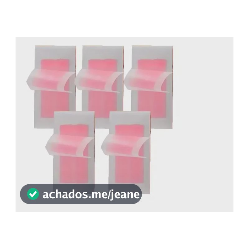 KIT 10 Fita folha depilatória pronta para depilação fria facial corporal buço sobrancelha