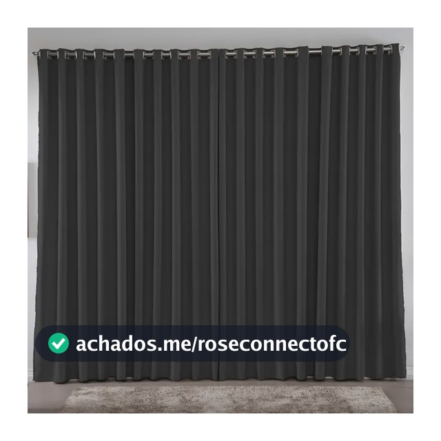 Cortina 2.00 x 1.80 m Blackout Blecaute Preto Corta Luz Em Tecido Grosso Para Quarto E Sala Casa Laura Enxovais