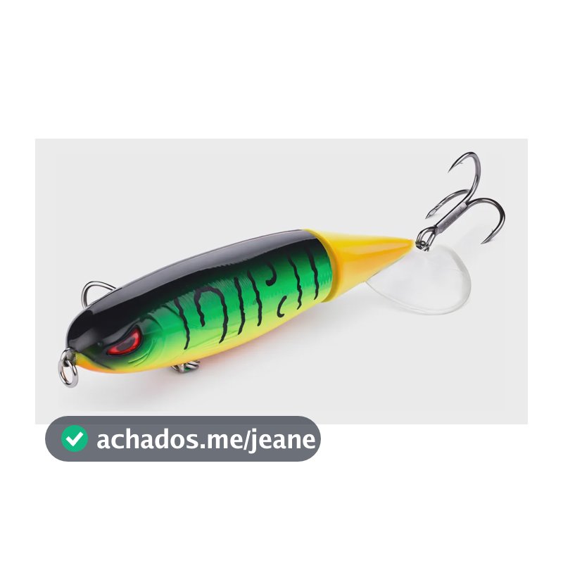 Isca Artificial Whopper Popper Plopper C/ Helice Escolha Cor Verde-laranja
