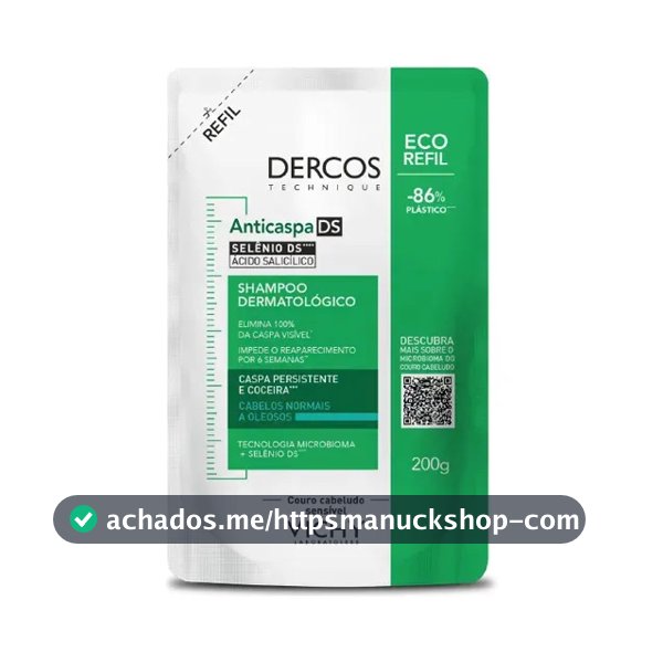 Shampoo Anticaspa Cabelos Normais a Oleosos, Dercos DS Vichy, 200g