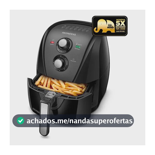 Fritadeira Sem Óleo Air Fryer 4l Mondial 1500W AFN-40-BFT