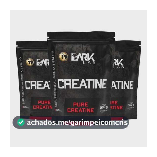 3x Creatina Monohidratada Pura 500g Dark Lab Unidade
