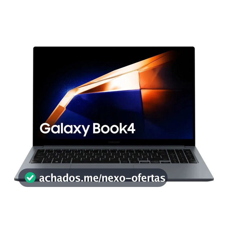 Notebook Samsung Galaxy Book4 Intel® U300 (1.20 Ghz, até 4.4GHz, 8 MB L3 Cache), Windows 11 Home, 8GB, 256GB SSD, UHD Graphics, 15.6'' Full HD LED, 1.55kg
