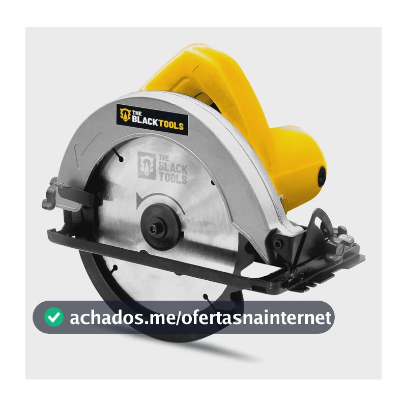 Serra Circular Profissional The Black Tools Btc1000 7.1/4 Pol. 185mm 1100w 50hz/60hz Com Disco Madeira
