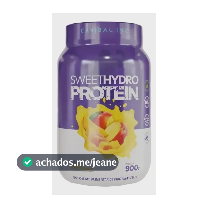 Whey Protein Sweethydro Zero Lactose 900g Proteina Da Carne Manga Com Pêssego