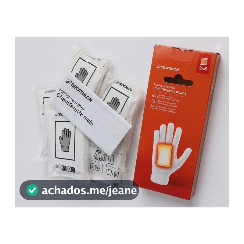 Aquecedor De Mãos Wedze Kit 10 Unidades Térmico Para Frio Ne Laranja Único