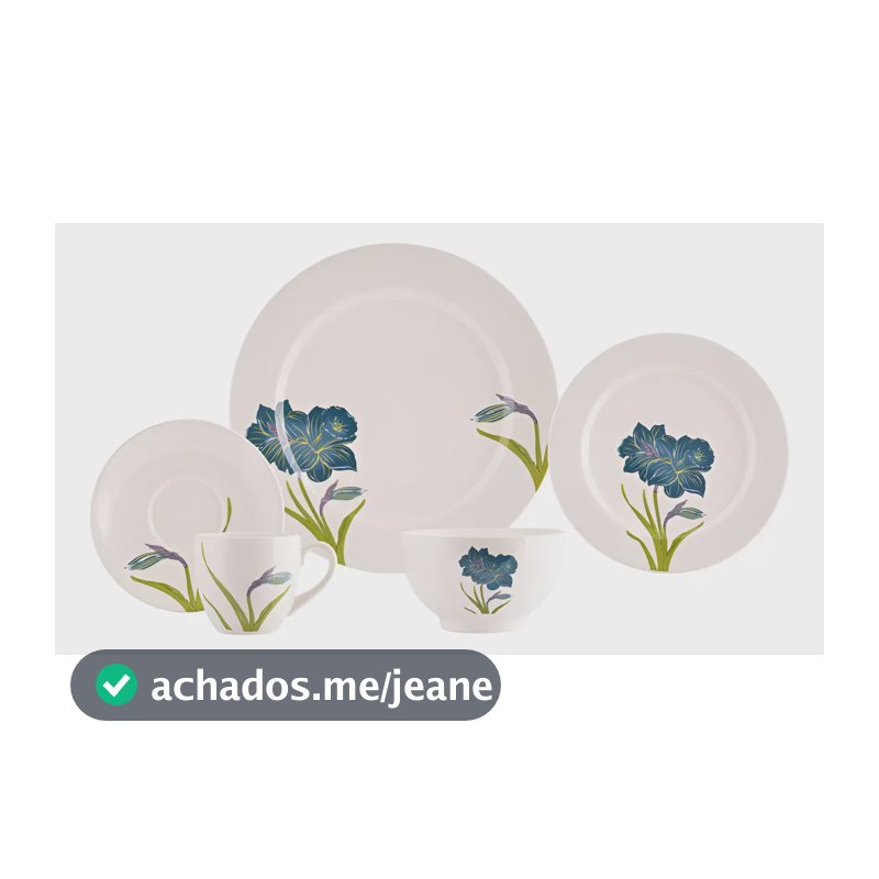 Jogo De Jantar 20 Peças Amarilis Porcelana Real By Schmidt