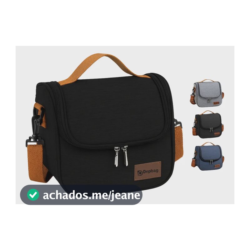 Bolsa Térmica Marmiteira Para Transportar Alimentos Quentes Cor Preta