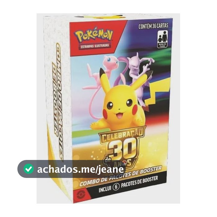 Pokemon Combo De Booster Celebracoes 30 Anos Copag Português