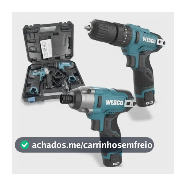 Kit Furadeira E Parafusadeira 12v De Impacto Wesco