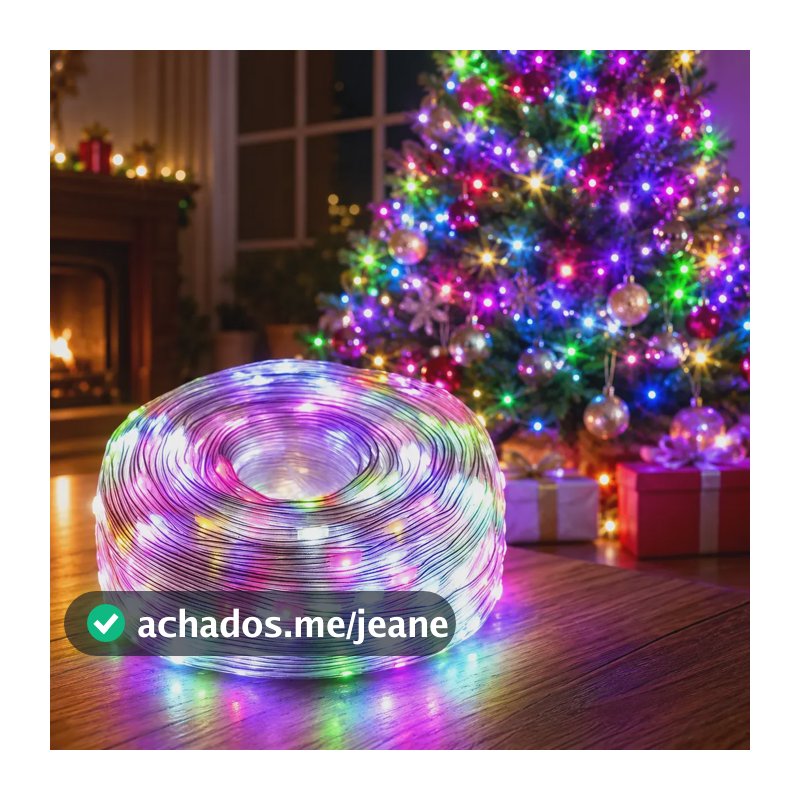 30m Cordão Luz 300leds Fio Fada Pvc Prova Dágua 110v/220v Rgb 127/220v